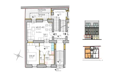 2-Zimmer-Wohnung kaufen in Linz – 53,14 m², € 258.724 – Bild 2 von 3