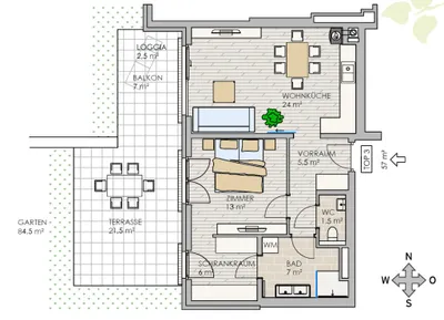 2-Zimmer-Wohnung mieten in Wien – 57 m², € 1.313 – Bild 18 von 18
