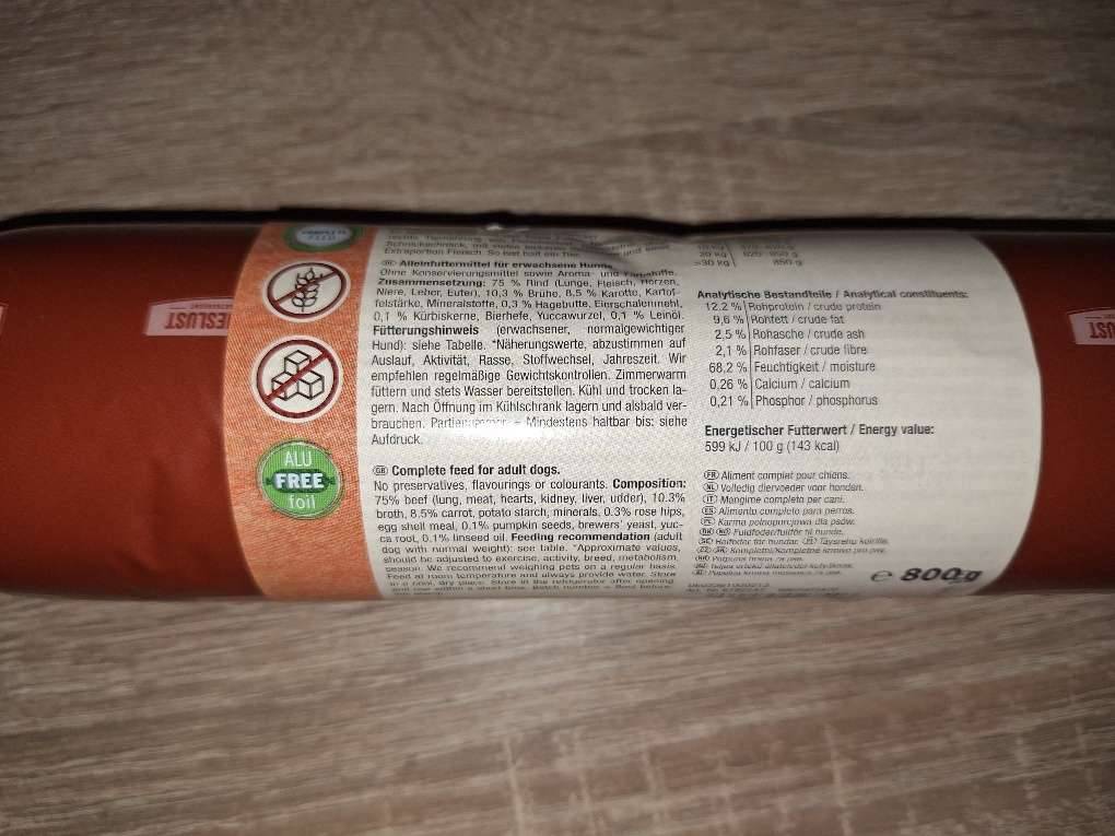 Hundefutter Rind (800g) und Pferd (400g) von Fleischeslust,  4,- (8042  Graz) - willhaben