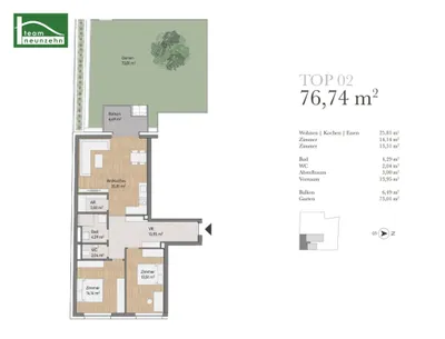 3-Zimmer-Wohnung kaufen in Graz – 76,74 m², € 455.715 – Bild 8 von 8
