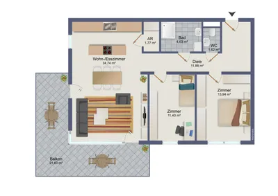 3-Zimmer-Wohnung kaufen in Graz-Umgebung – 80 m², € 329.000 – Bild 17 von 17