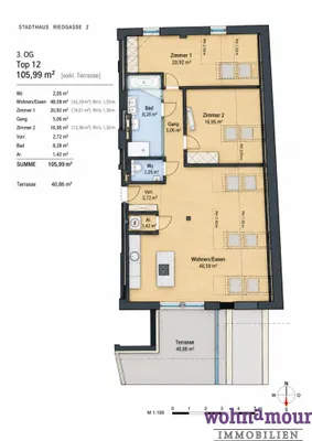 3-Zimmer-Wohnung kaufen in Innsbruck – 105,99 m², € 1.150.000 – Bild 10 von 11