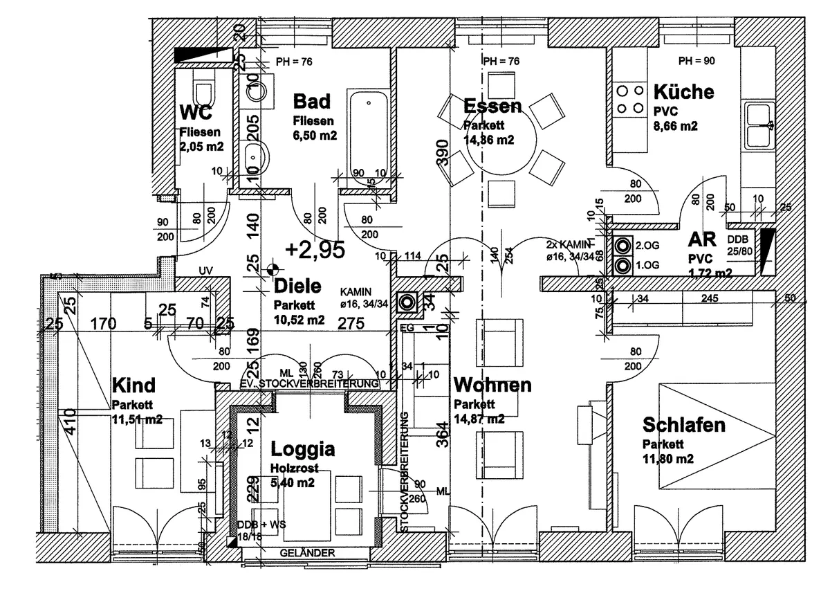 Geförderte 3-Raum Wohnung mit Loggia in Aschach an der Donau zu vermieten - Ansicht 2