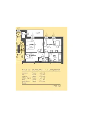 2-Zimmer-Wohnung mieten in Linz – 47,02 m², € 813 – Bild 13 von 13