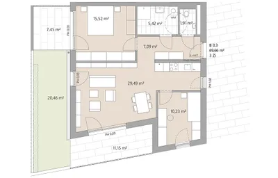 3-Zimmer-Wohnung kaufen in Innsbruck – 69,51 m², € 580.000 – Bild 12 von 12