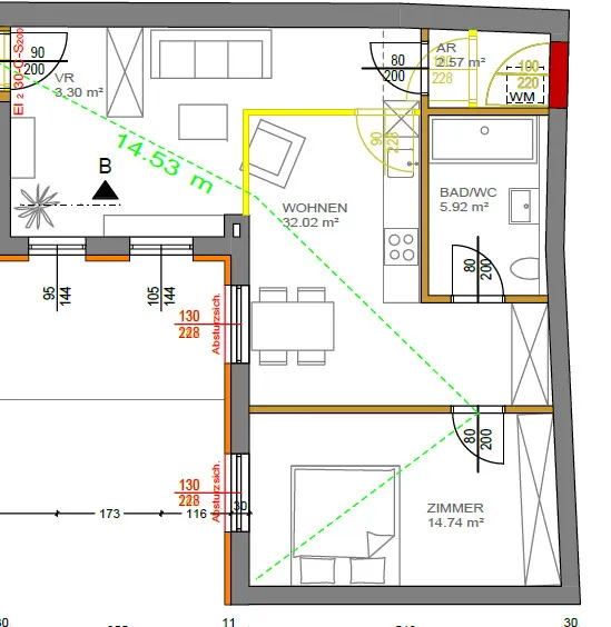 Altstadtflair & Komfort vereint - 2 Zi. Whg. mit Garagenplatz im Zentrum von Braunau am Inn - Ansicht 2