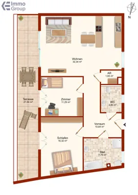 3-Zimmer-Wohnung kaufen in Linz Land – 83,78 m², € 389.000 – Bild 10 von 10