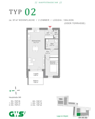 2-Zimmer-Wohnung mieten in Hartberg-Fürstenfeld – 62,97 m², € 761 – Bild 5 von 5
