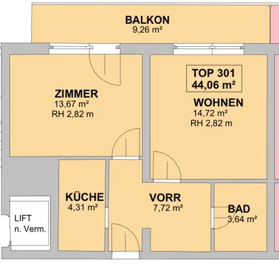 2-Zimmer-Wohnung mieten in Salzburg Stadt – 45 m², € 1.100 – Bild 7 von 7