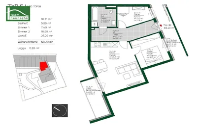 3-Zimmer-Wohnung mieten in Graz – 60,4 m², € 900 – Bild 26 von 26