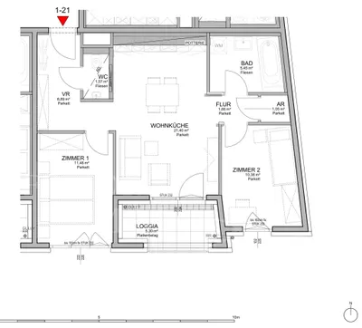 3-Zimmer-Wohnung mieten in Wien – 65 m², € 1.130 – Bild 8 von 8