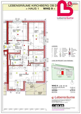 3-Zimmer-Wohnung mieten in Rohrbach – 76,19 m², € 739 – Bild 6 von 6
