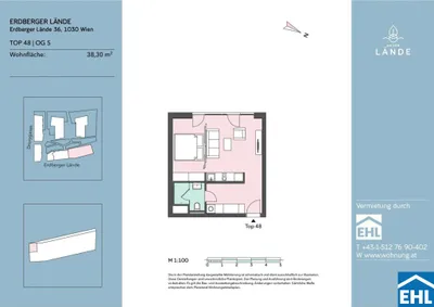 2-Zimmer-Wohnung mieten in Wien – 38,3 m², € 970 – Bild 13 von 13