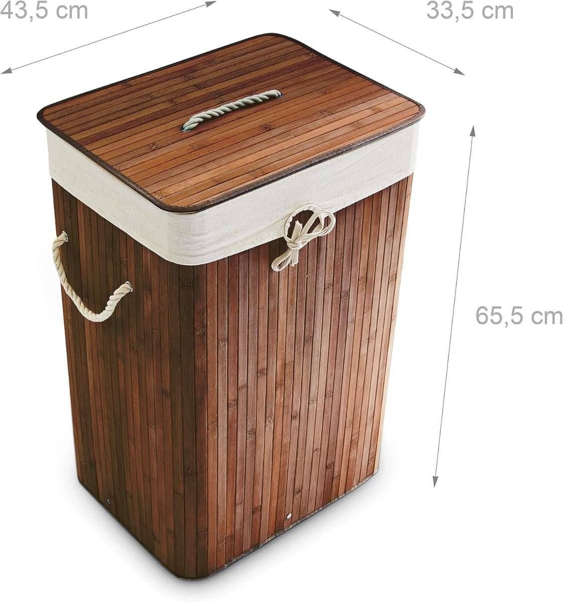 Wschekorb Bambus mit Deckel, faltbar, ca. 83 L,  10,- (4600 Wels) -  willhaben