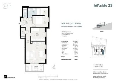 3-Zimmer-Wohnung kaufen in Wien – 76,79 m², € 499.500 – Bild 1 von 15