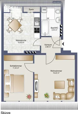 2-Zimmer-Wohnung kaufen in Wiener Neustadt Land – 48,45 m², € 89.700 – Bild 9 von 9