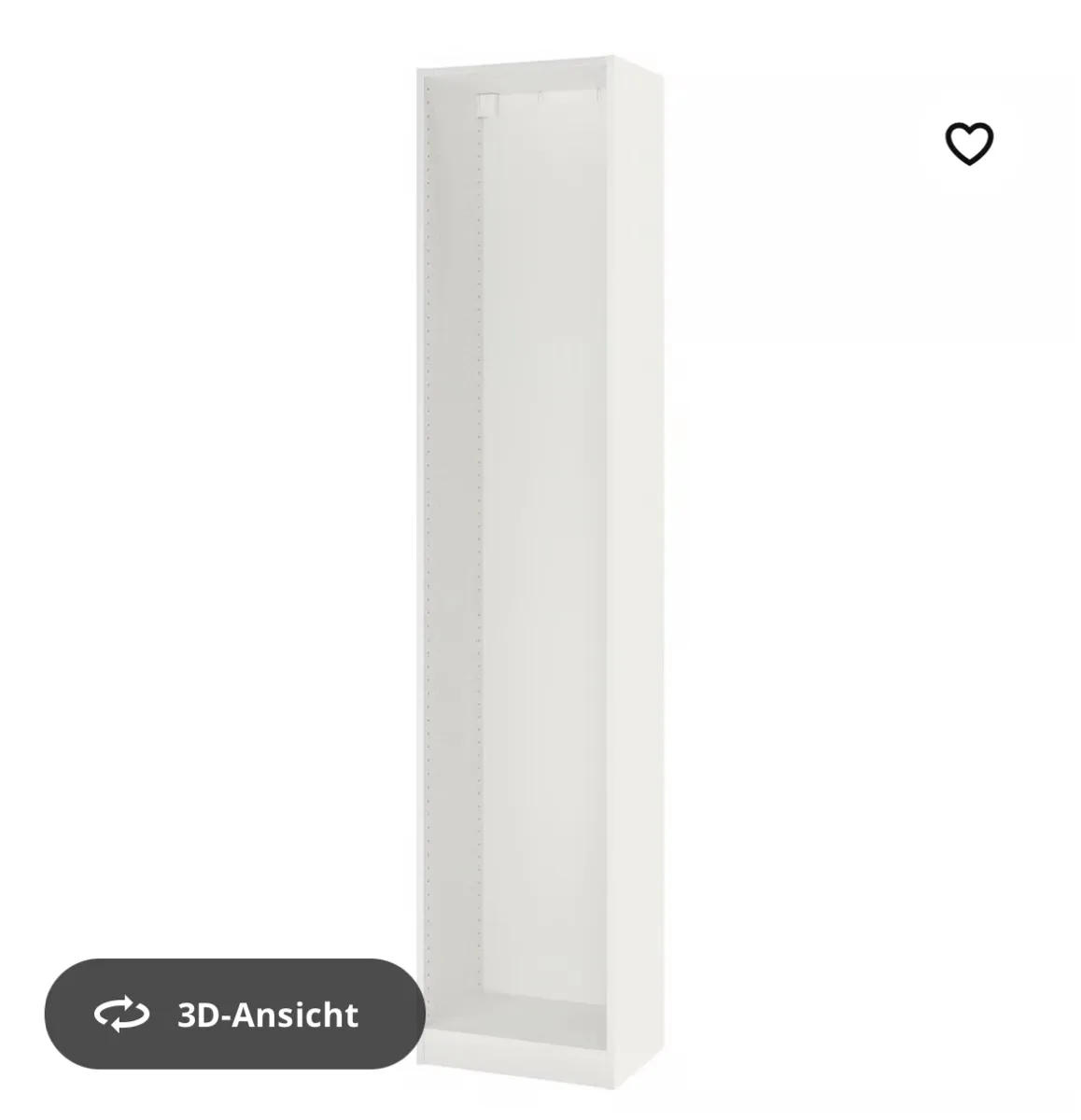 Ikea PAX Korpus Kleiderschrank Komplement weiß, 50x35x236 cm, € 10,- (8054 Straßgang)