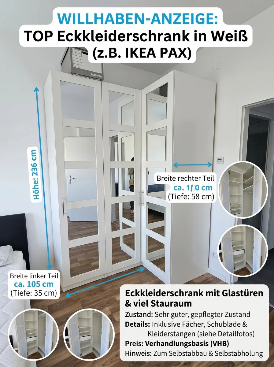 PAX IKEA Eckschrank, € 320,- (1100 Wien)