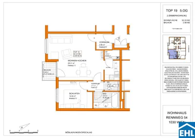 2-Zimmer-Wohnung mieten in Wien – 52,33 m², € 999 – Bild 10 von 10