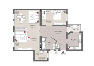 3-Zimmer-Wohnung mieten in Wien – 98,59 m², € 1.912 – Bild 13 von 15