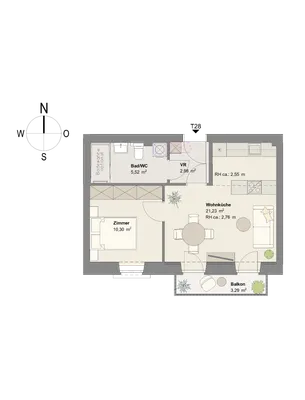 2-Zimmer-Wohnung kaufen in Wien – 41,68 m², € 315.800 – Bild 8 von 8