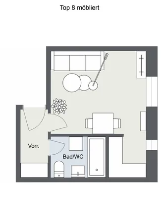 1-Zimmer-Wohnung mieten in Grieskirchen – 26 m², € 315