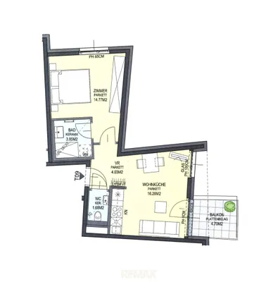 2-Zimmer-Wohnung mieten in Wien – 40,61 m², € 849 – Bild 8 von 12