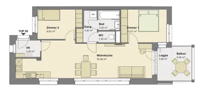 3-Zimmer-Wohnung kaufen in Rust (Stadt) – 69,97 m², € 358.000 – Bild 4 von 21