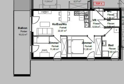 3-Zimmer-Wohnung mieten in Graz – 62 m², € 810 – Bild 11 von 11