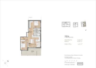 3-Zimmer-Wohnung kaufen in Villach Land – 74,64 m², € 516.500 – Bild 3 von 4