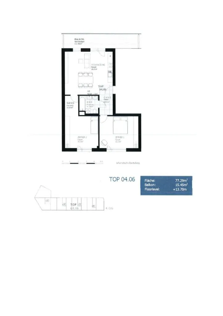 3 Zimmerwohnung im Stadtzentrum mit Balkon – pohled 3