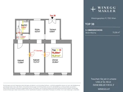3-Zimmer-Wohnung kaufen in Wien – 75,58 m², € 299.000 – Bild 19 von 19