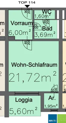 1-Zimmer-Wohnung kaufen in Klagenfurt – 39,42 m², € 120.000 – Bild 6 von 6