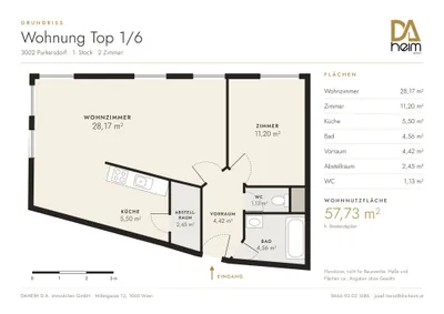 2-Zimmer-Wohnung kaufen in Sankt Pölten Land – 57,73 m², € 205.000 – Bild 12 von 12