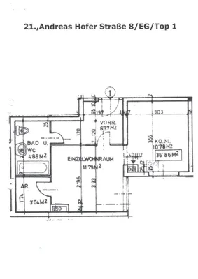 1-Zimmer-Wohnung kaufen in Wien – 37 m², € 125.000 – Bild 8 von 8