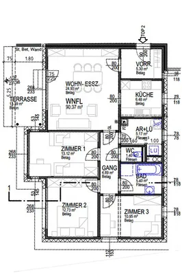 Wohnung mieten in Hollabrunn – 90,37 m², € 1.048 – Bild 3 von 3