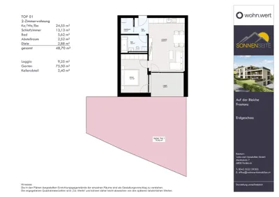 2-Zimmer-Wohnung kaufen in Feldkirch – 48,7 m², € 345.000 – Bild 5 von 5