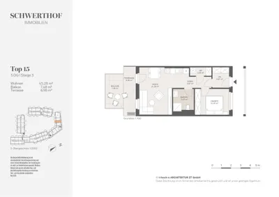 2-Zimmer-Wohnung mieten in Bruck an der Leitha – 45,28 m², € 900 – Bild 8 von 8