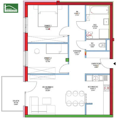 3-Zimmer-Wohnung kaufen in Sankt Pölten – 76,72 m², € 350.000 – Bild 30 von 30