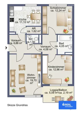 3-Zimmer-Wohnung kaufen in Wolfsberg – 79,24 m², € 199.900 – Bild 9 von 9