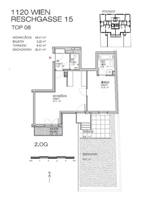 2-Zimmer-Wohnung mieten in Wien – 48,47 m², € 1.070 – Bild 14 von 15