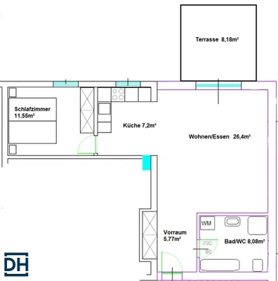2-Zimmer-Wohnung mieten in Salzburg-Umgebung – 59 m², € 1.100 – Bild 11 von 11