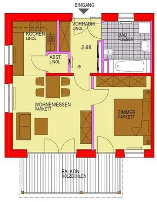 2-Zimmer-Wohnung mieten in Südoststeiermark – 50,44 m², € 606 – Bild 2 von 2