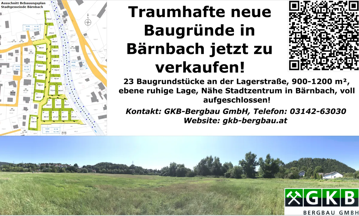 GKB-Bergbau GmbH Baugrundstücke Lagerstraße Bärnbach