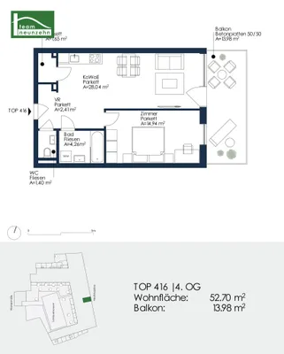 2-Zimmer-Wohnung mieten in Graz – 52,7 m², € 879 – Bild 23 von 23