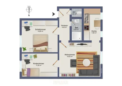 3-Zimmer-Wohnung kaufen in Bruck-Mürzzuschlag – 61 m², € 69.000 – Bild 2 von 15