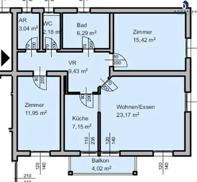 3-Zimmer-Wohnung kaufen in Feldkirchen – 78,63 m², € 179.900 – Bild 8 von 8