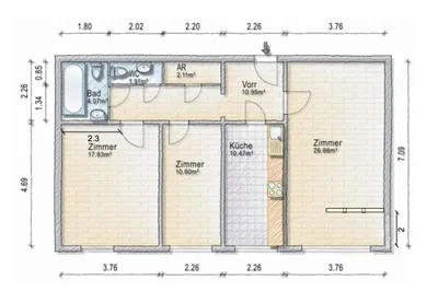 3-Zimmer-Wohnung mieten in Wien – 84 m², € 1.495 – Bild 16 von 16