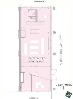 Gewerbeimmobilie mieten in Wien – 129 m², € 19 – Bild 5 von 5