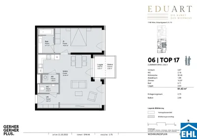 2-Zimmer-Wohnung mieten in Wien – 61,43 m², € 1.656 – Bild 11 von 11